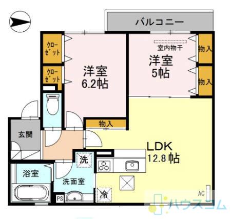 セジュール蔵(2LDK/2階)の間取り写真