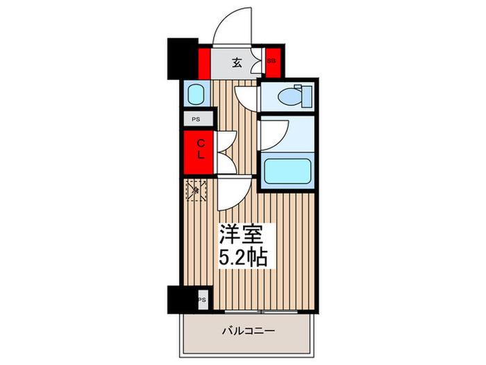 パークアクシス錦糸町スタイルズ(ワンルーム/7階)の間取り写真