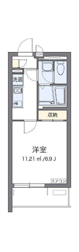 クレイノYAMASHITA(1K/4階)の間取り写真