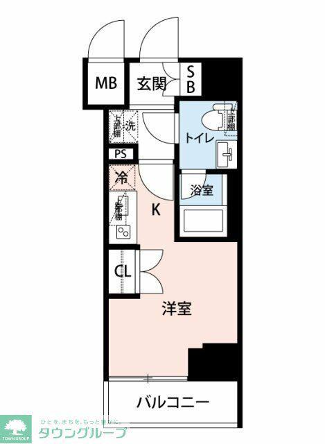 マイナビSTAY KAWASAKI AXIS ノース(1K/8階)の間取り写真