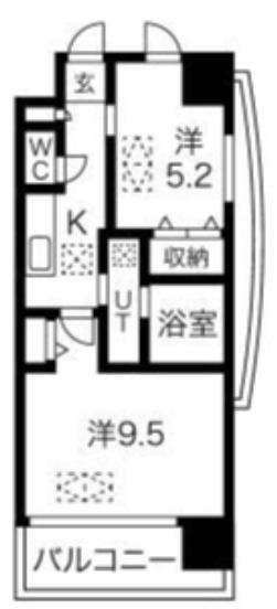 ノース VILLAGE BIRTH PLACE(2K/7階)の間取り写真