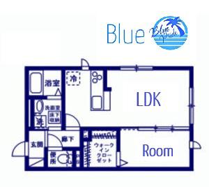 グレンブロッホ(1LDK/1階)の間取り写真