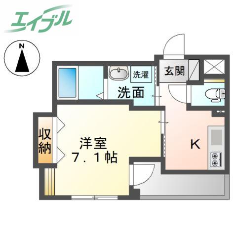 PINO(1K/3階)の間取り写真