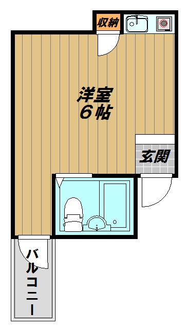 ハウスグナーデ(ワンルーム/3階)の間取り写真