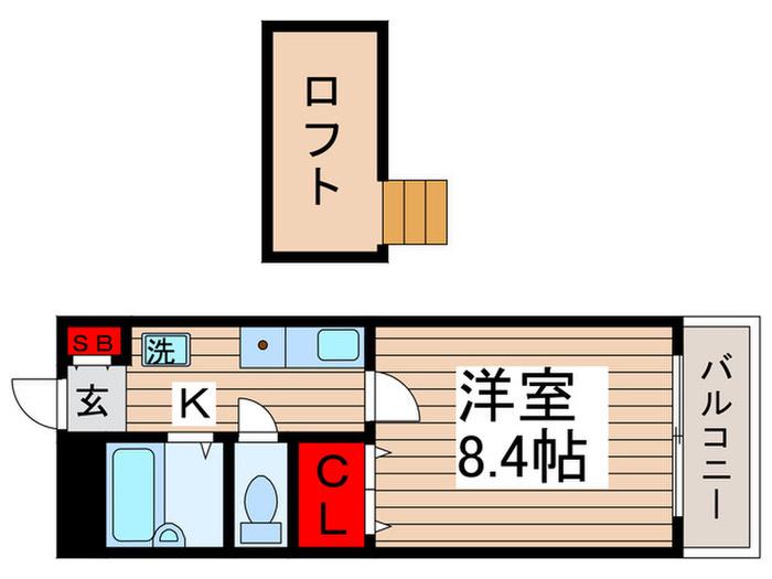 センチュリービル(1K/4階)の間取り写真
