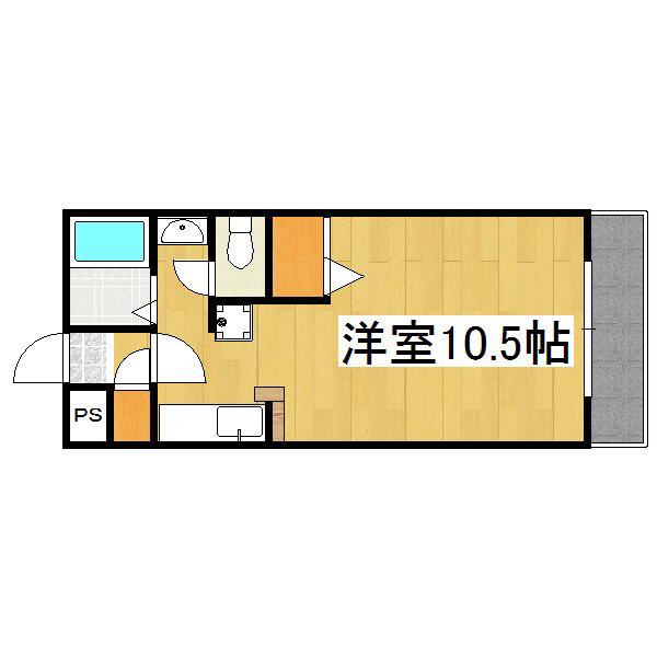 BMNO3ビル(ワンルーム/1階)の間取り写真