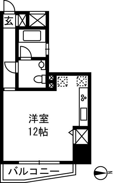 グランドパレスNS-77(1K/9階)の間取り写真