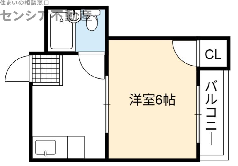 コスモ21(1K/1階)の間取り写真