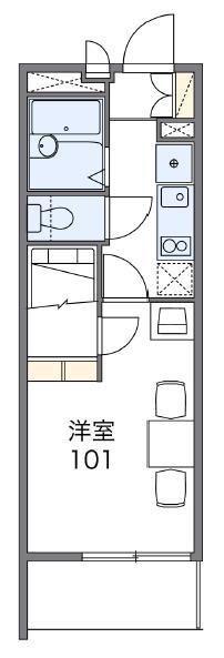 レオパレスエナ(1K/3階)の間取り写真
