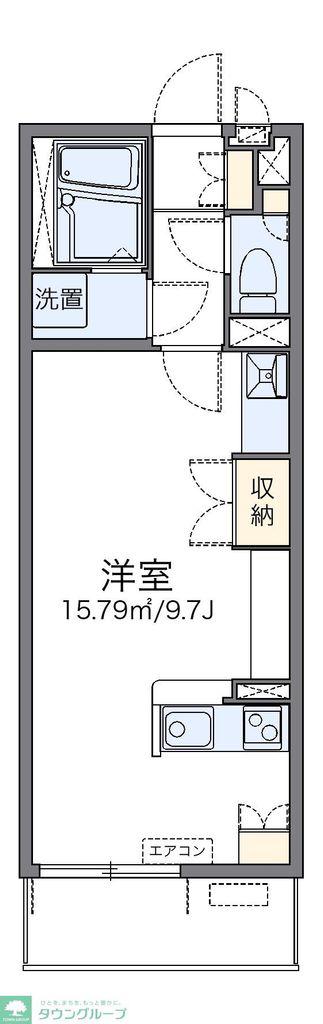 レオネクストさざんか(ワンルーム/2階)の間取り写真