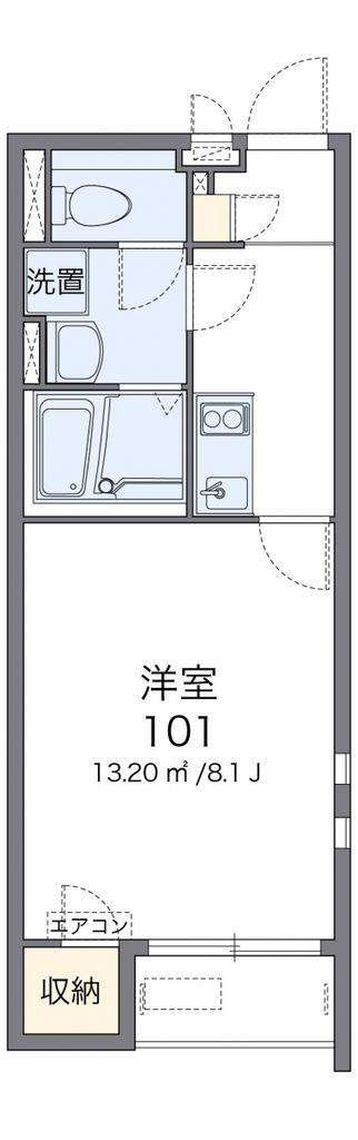 クレイノサンマルボ(1K/1階)の間取り写真