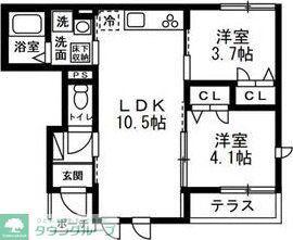 東武東上線 東武練馬駅 徒歩8分 2階建 築1年(2LDK/1階)の間取り写真
