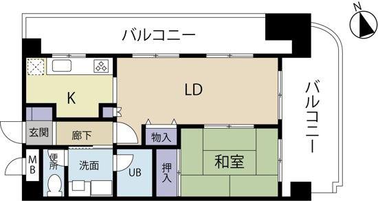 PRATIQUE SHINMARUKO(1LDK/6階)の間取り写真