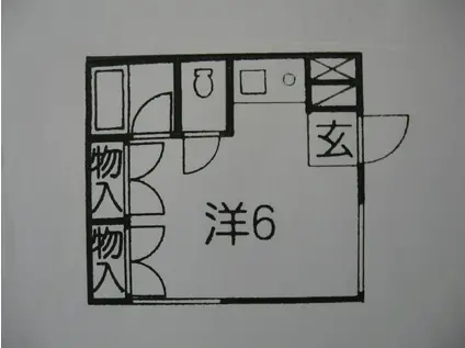 飯田ハイツヒロ(ワンルーム/2階)の間取り写真