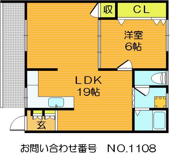井上マンション(1LDK/3階)の間取り写真