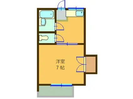アネックスツシマ(1K/2階)の間取り写真