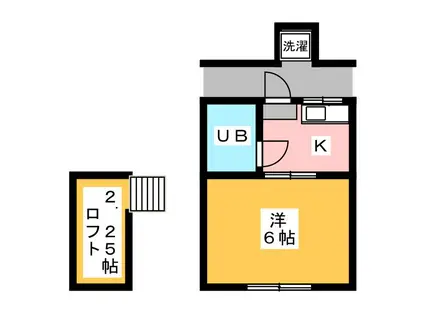 コーポ清雅II(1K/2階)の間取り写真