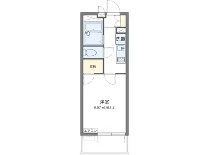 SHIBIRAKI(1K/3階)の間取り写真
