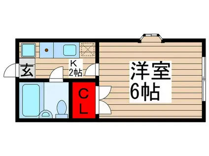 ドミール五香(1K/1階)の間取り写真