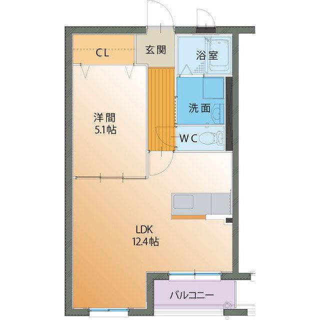 プレミオ(1LDK/1階)の間取り写真