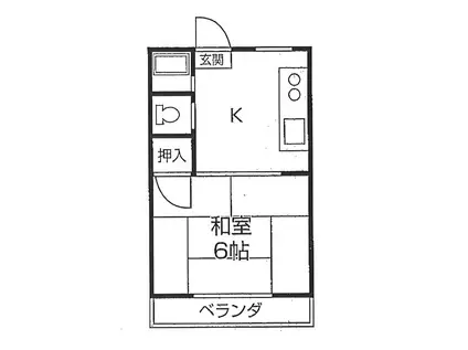 コーポごとう(1K/1階)の間取り写真