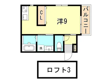 K-MAISON RICHE(ワンルーム/1階)の間取り写真