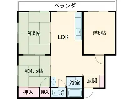 豊マンション(3LDK/3階)の間取り写真