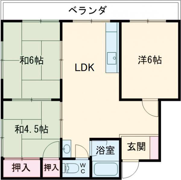 豊マンション(3LDK/3階)の間取り写真