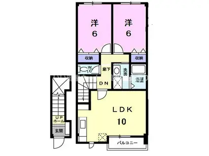 ファミストTAKAYA(2LDK/2階)の間取り写真