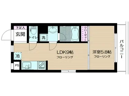 ルモンピエール新大塚(1LDK/3階)の間取り写真