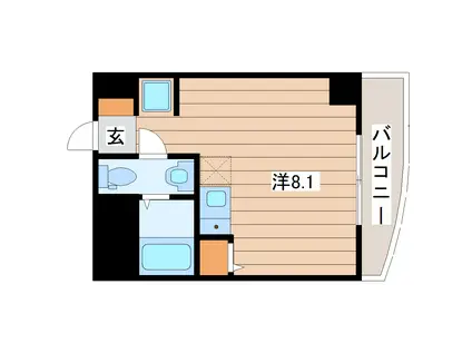 アルファネクスト大和町(ワンルーム/3階)の間取り写真
