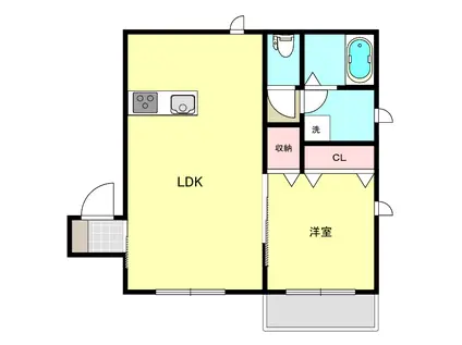 グレイトフルデイズ立石(1LDK/1階)の間取り写真