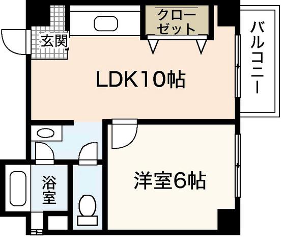 タケチヨビル(1LDK/3階)の間取り写真
