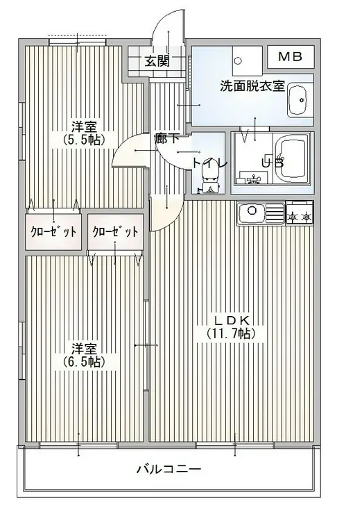 クレストガーデン南柏 3階階 間取り