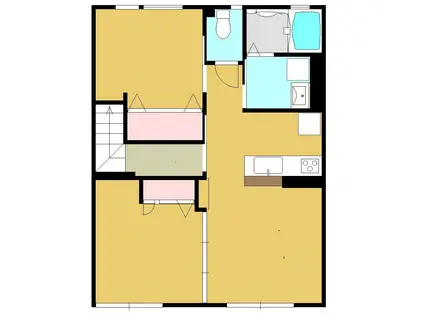 エターナルA棟(2LDK/2階)の間取り写真