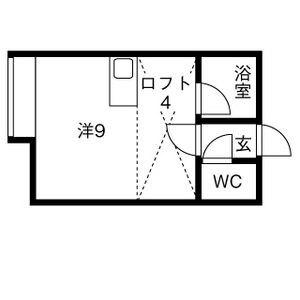 アムス倶楽部本郷通(1DK/2階)の間取り写真