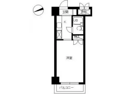 スカイコート八王子(ワンルーム/4階)の間取り写真