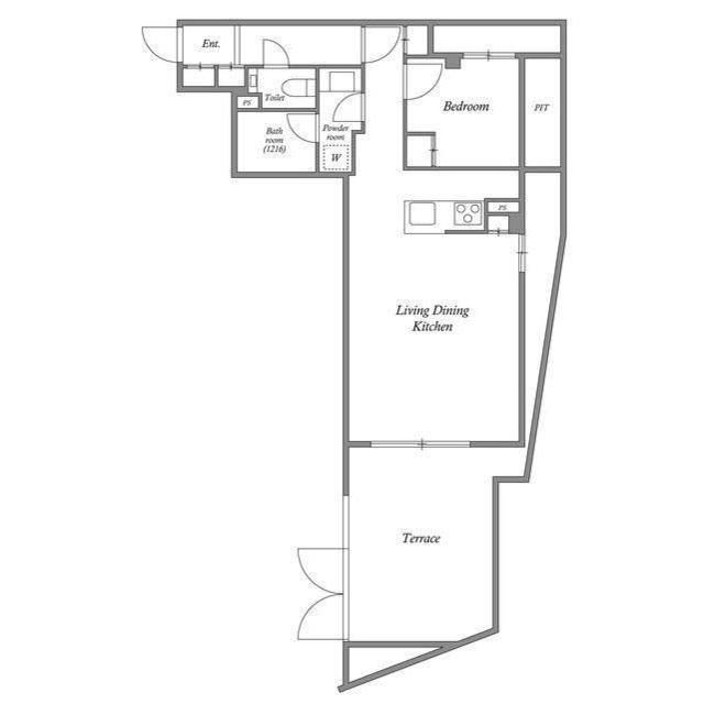 ACP RESIDENCE 新江古田(1LDK/B1階)の間取り写真