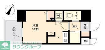 MODERN PALAZZO天神南Ⅱ(ワンルーム/2階)の間取り写真