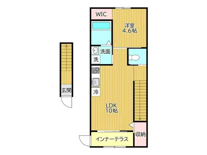 OLIVEII(1LDK/2階)の間取り写真