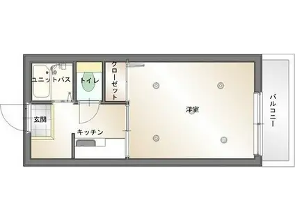 コーポエイト(1K/1階)の間取り写真