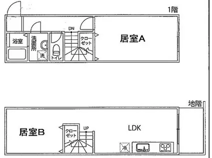 ラ・ブランシュール(2LDK/1階)の間取り写真