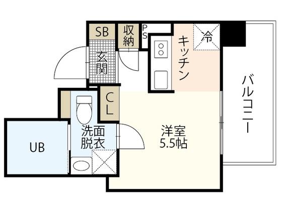 エクセル中広(ワンルーム/3階)の間取り写真