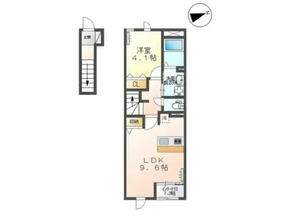 シーガルハウス(1LDK/2階)の間取り写真