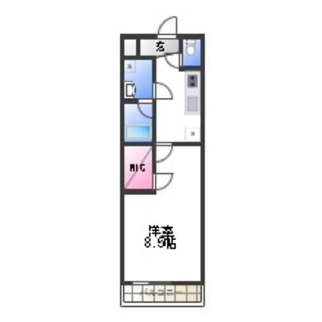 フジパレス浜寺諏訪森ノース(1K/2階)の間取り写真