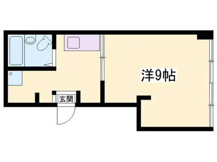 インタービレッジ塩町III(1K/2階)の間取り写真