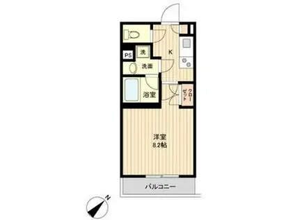 タウンライフ覚王山(1K/2階)の間取り写真