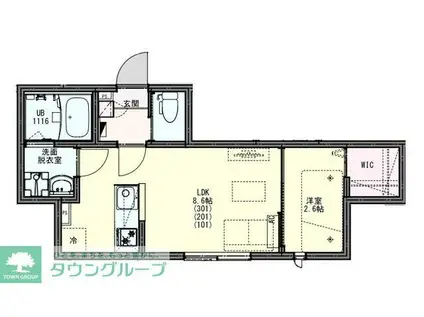 KEIAI RESIDENCE せんげん台II(1LDK/1階)の間取り写真
