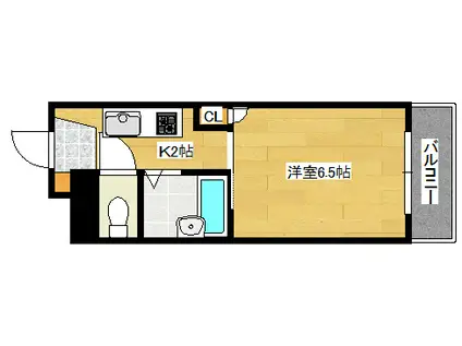 セピア西平塚(1K/3階)の間取り写真