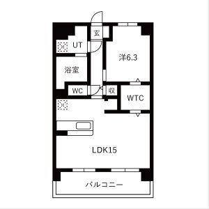Y&M 祇園(1LDK/3階)の間取り写真